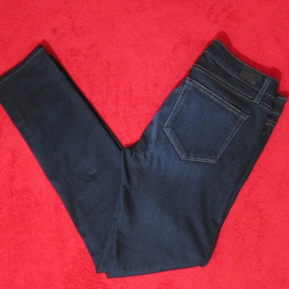 Paige Skyline Skinny Jeans Stretch Dark Wash - Picture 1 of 10